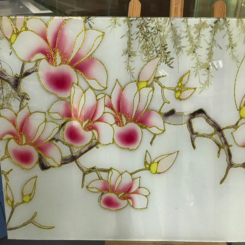 鎏金玻璃畫樣板圖效果圖